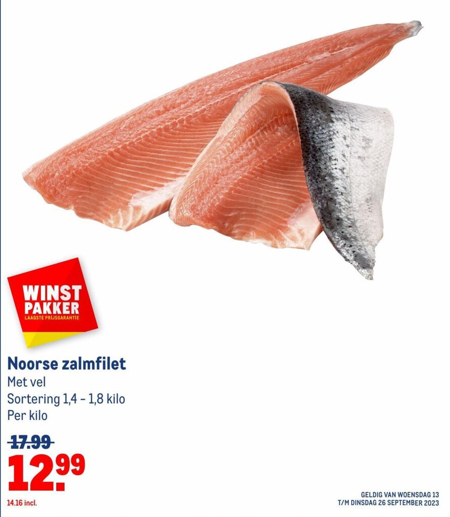 Makro Noorse zalmfilet aanbieding