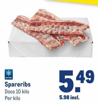 Makro Spareribs 10 kilo aanbieding