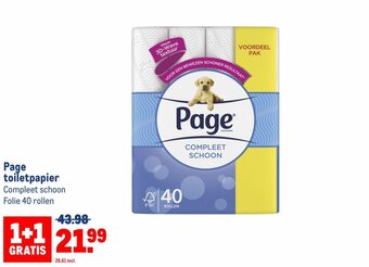 Makro Page toiletpapier Compleet schoon Folie 40 rollen aanbieding