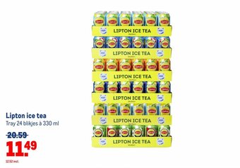Makro Lipton ice tea Tray 24 blikjes à 330 ml aanbieding