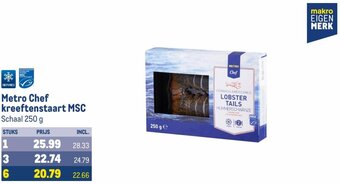 Makro Metro Chef kreeftenstaart MSC 250g aanbieding