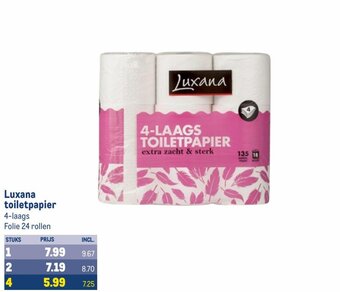 Makro Luxana toiletpapier 4-laags aanbieding