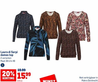 Makro Laura di Sarpi dames top aanbieding