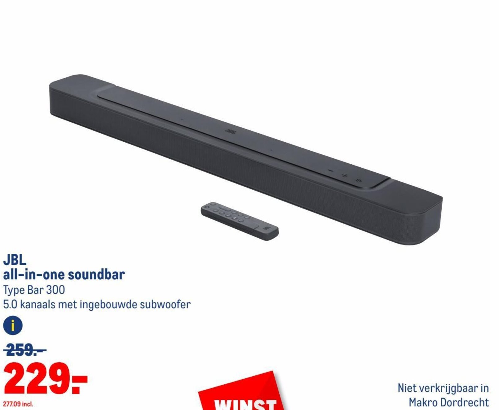 JBL allinone soundbar aanbieding bij Makro