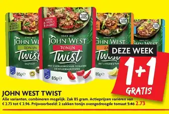 Dekamarkt John West Twist 2*85g aanbieding