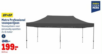 Makro Metro Professional vouwpaviljoen  3 x 6 meter aanbieding
