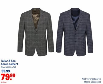 Makro Tailor & Son heren colbert aanbieding