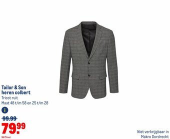 Makro Tailor en Son heren colbert aanbieding