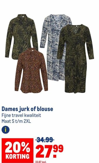Makro Dames jurk of blouse aanbieding