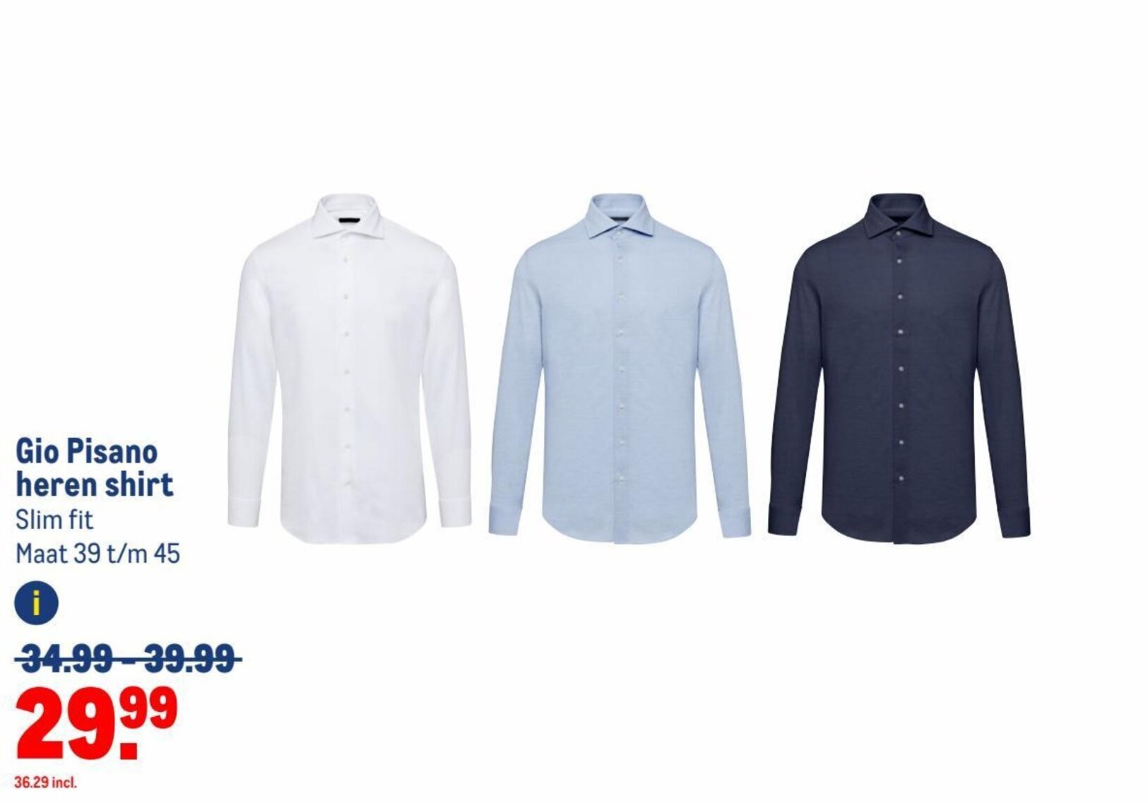 Makro Gio Pisano heren shirt aanbieding