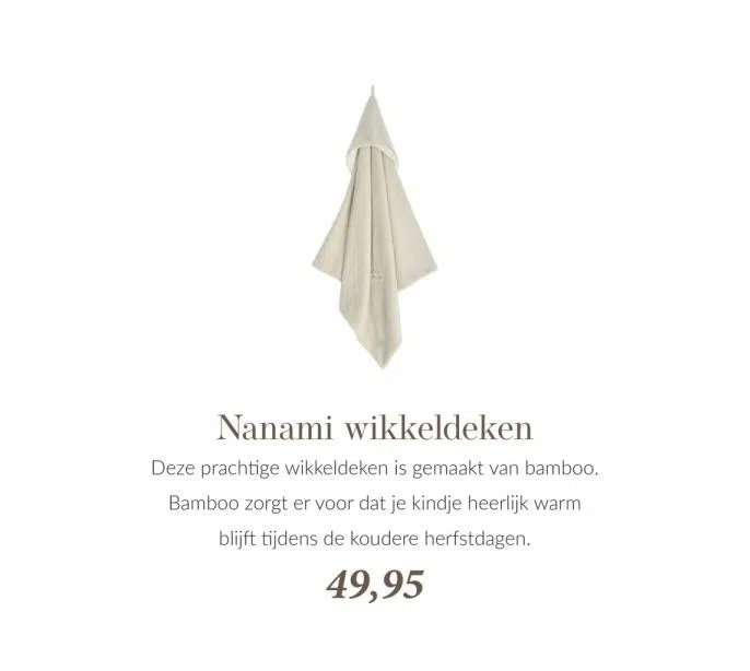 Nanami wikkeldeken aanbieding bij Babypark