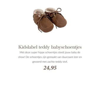 Babypark Kidslabel teddy babyschoentjes aanbieding
