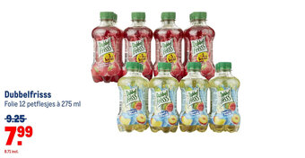 Makro Dubbelfrisss Folie 12 petflesjes à 275 ml aanbieding