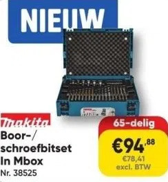Toolstation Makita boor-/ schroefbitset aanbieding