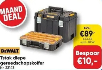 Toolstation Tstak diepe gereedschapskoffer aanbieding