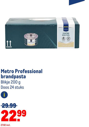 Makro Metro Professional brandpasta aanbieding