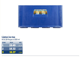 Makro Lipton ice tea Krat 28 flesjes à 200 ml aanbieding