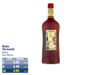 Makro Rioba Vermouth Rosso Fles 750 ml aanbieding