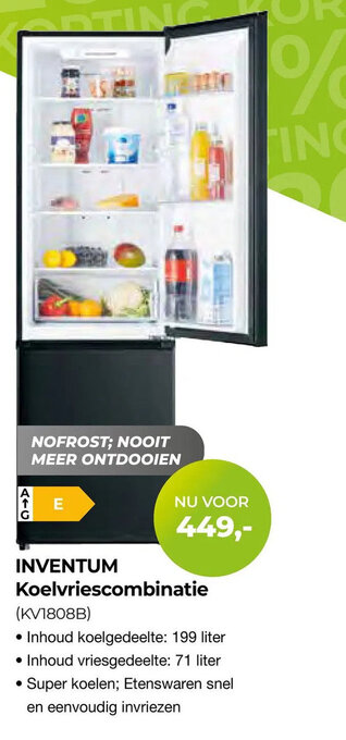 EP Beerepoot INVENTUM Koelvriescombinatie aanbieding