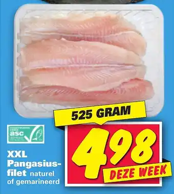 Nettorama XXL Pangasiusfilet 525 gram aanbieding