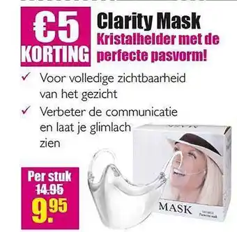 Gezond & Wel Clarity Mask aanbieding