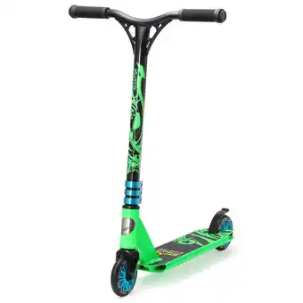 Decathlon Star scooter freestyle jump alu stuntstep, 110mm mini, groen aanbieding