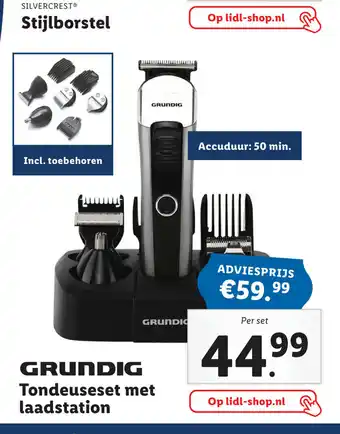 Lidl Grundig Tondeuseset Met Laadstation aanbieding