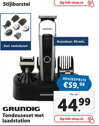 Lidl Grundig Tondeuseset Met Laadstation Adviesprijs aanbieding