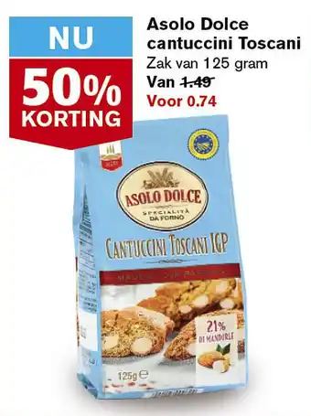 Hoogvliet Asolo Dolce cantuccini Toscani 125 gram aanbieding