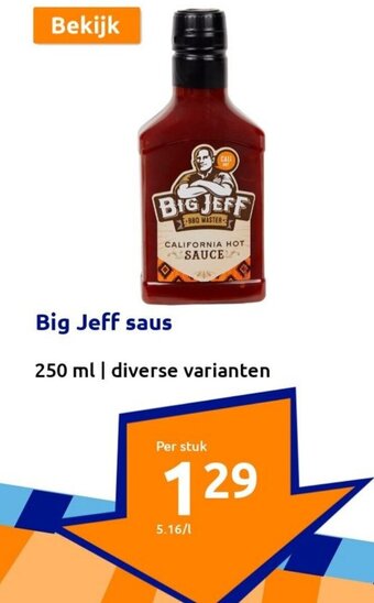 Action Big Jeff saus 250 ml aanbieding