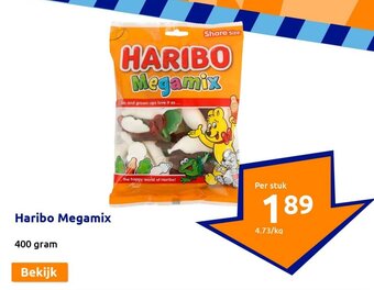 Action Haribo Megamix 400 gram aanbieding