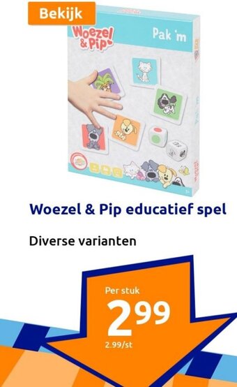 Action Woezel & Pip educatief spel aanbieding