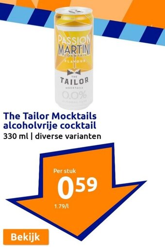 Action The Tailor Mocktails alcoholvrije cocktail 330 ml aanbieding