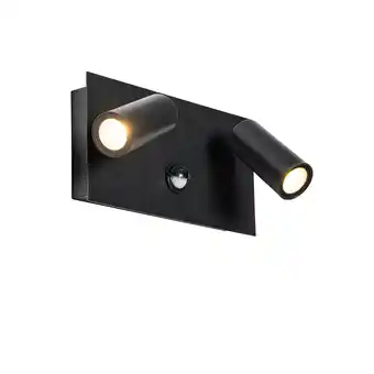 fonQ Qazqa led sensorlamp simon - zwart - modern - l 23cm aanbieding