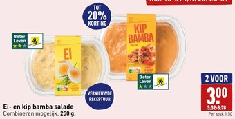 ALDI Ei en kip bamba salade 250 g. aanbieding