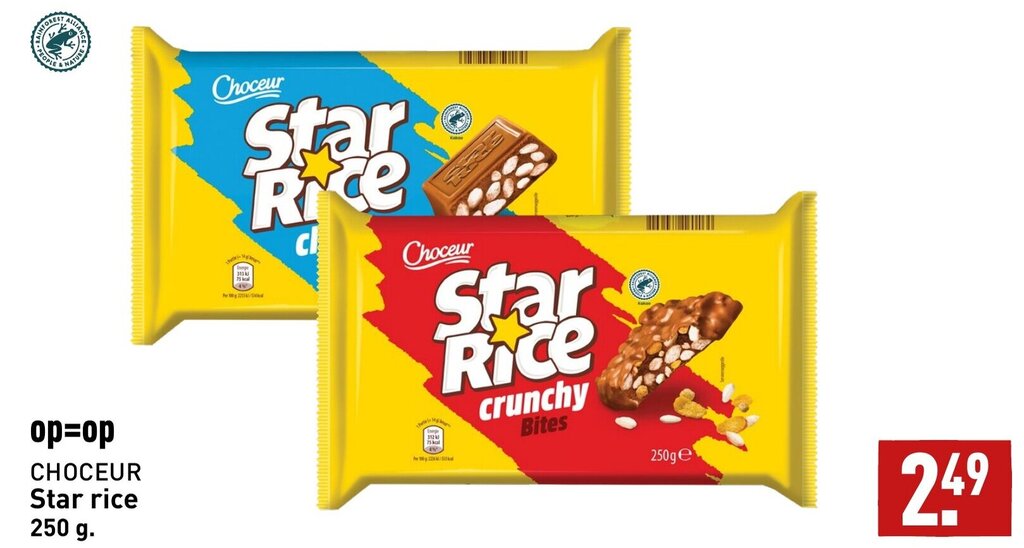 CHOCEUR Star rice 250 g. aanbieding bij ALDI