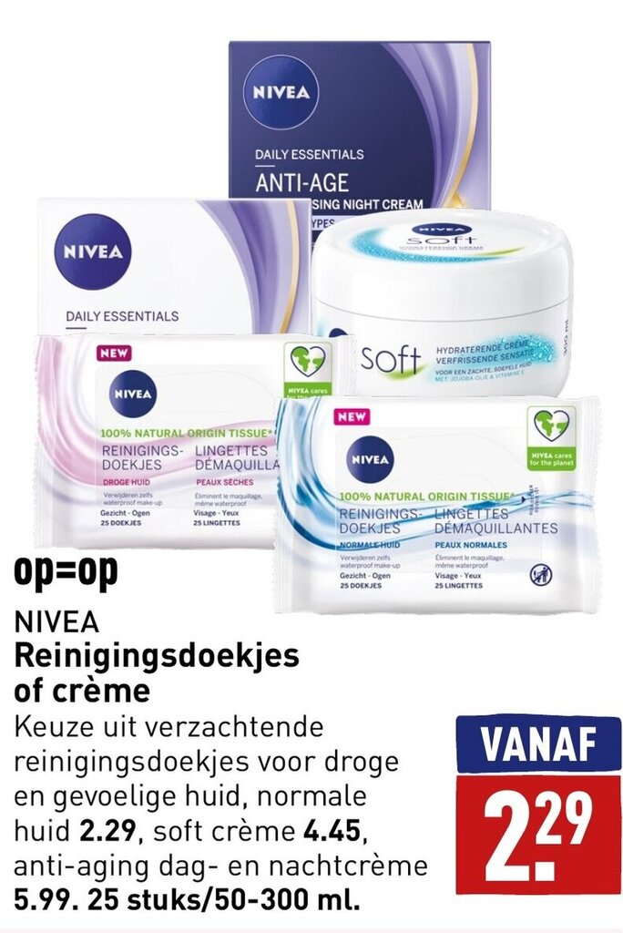 NIVEA Reinigingsdoekjes of crème aanbieding bij ALDI