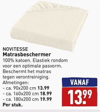 ALDI NOVITESSE Matrasbeschermer aanbieding