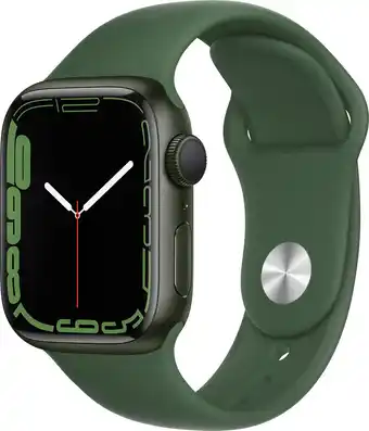 MediaMarkt Apple watch series 7 cellular 41 mm groen aluminium / groene sportband aanbieding