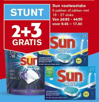 Hoogvliet Sun vaatwastabs aanbieding