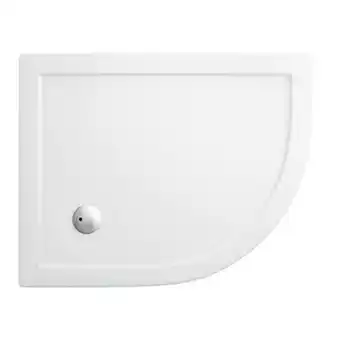 Sanitairwinkel.nl Crosswater showertray douchebak 120x80x4cm kwartrond offset links wit tweedekans aanbieding