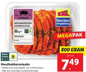 Lidl Houthakkerssteaks  800g aanbieding