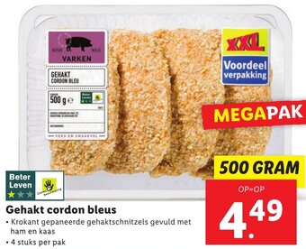 Lidl Gehakt cordon bleus  500g aanbieding