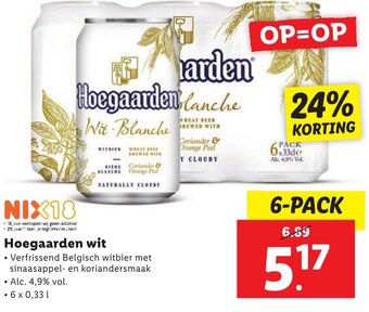 Lidl Hoegaarden wit aanbieding