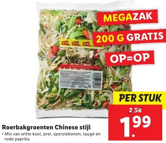 Lidl Roerbakgroenten Chinese stijl aanbieding