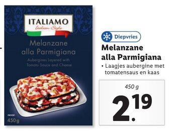 Lidl Melanzane alla Parmigiana  450g aanbieding