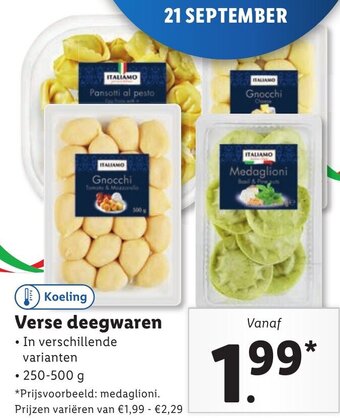 Lidl Verse deegwaren aanbieding