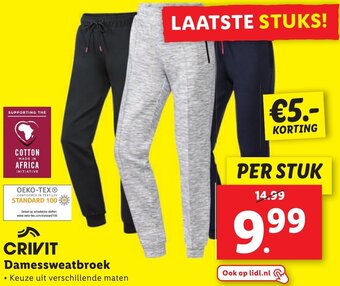 Lidl CRIVIT Damessweatbroek aanbieding