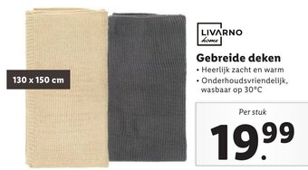 Lidl LIVARNO home Gebreide deken aanbieding