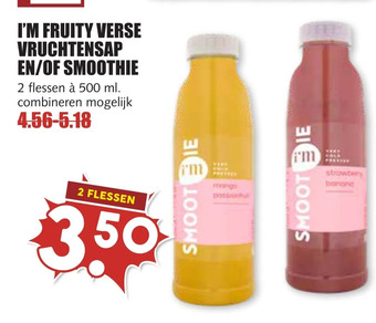 MCD Supermarkt I'm fruity verse vruchtensap en/of smoothie aanbieding